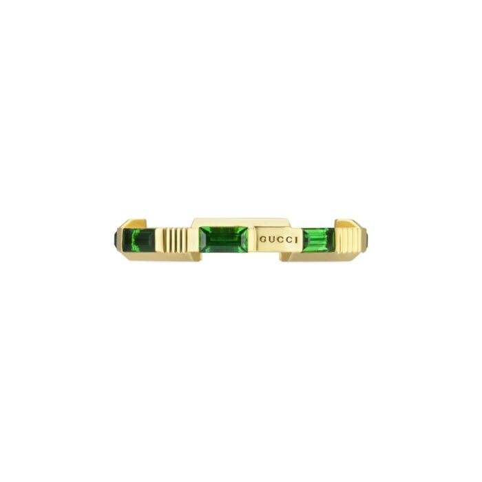 Gucci - Anillo Link to Love con turmalina