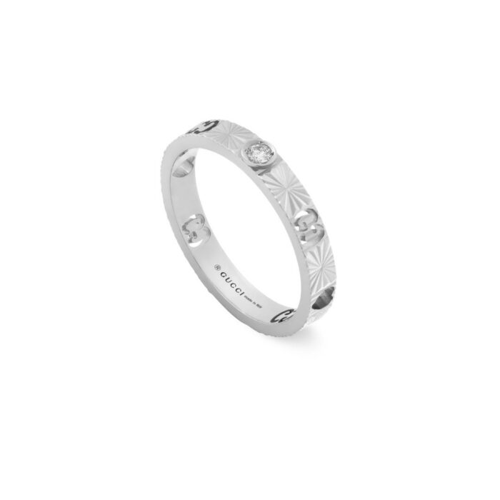 Gucci - Anillo Icon Oro Blanco