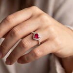 AMAYA - Anillo Corazón Rubí