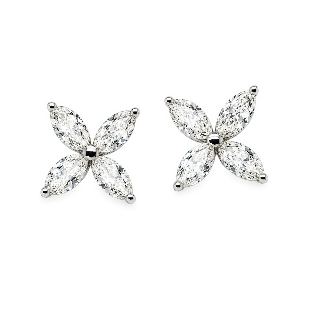 AMAYA - Pendientes Diamante Flor AMAYA - Pendientes Diamante Flor