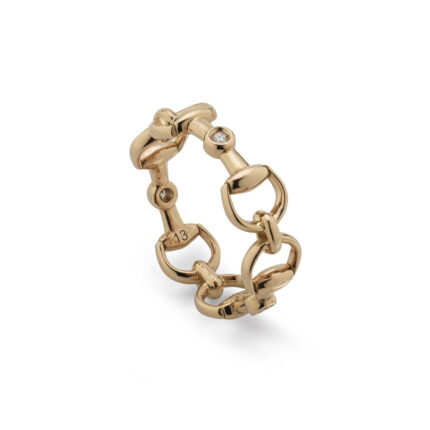 GUCCI - Anillo Horsebit Oro Rosa y Diamante