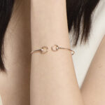 GUCCI - Brazalete Horsebit Oro Rosa con diamantes