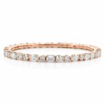 AMAYA - Pulsera de Tenis en Oro Rosa con Diamantes