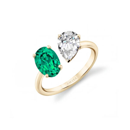 AMAYA - Anillos Tu y Yo “Tui et Moi” Diamante y Esmeralda