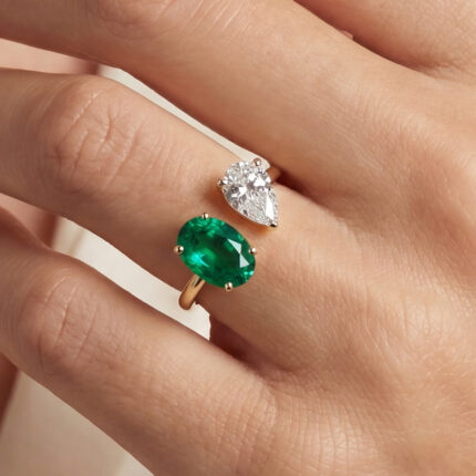 AMAYA - Anillos Tu y Yo “Tui et Moi” Diamante y Esmeralda