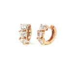 AMAYA - Pendientes Oro Rosa con Diamantes Corazón