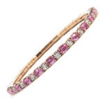 AMAYA - Pulsera de Tenis en Oro Rosa con Diamantes y Zafiros