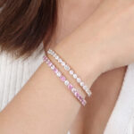 AMAYA - Pulsera de Tenis en Oro Rosa con Diamantes