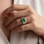 AMAYA - Anillo Corazón Esmeralda Colombia