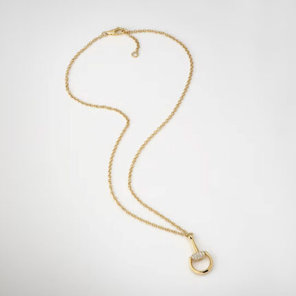 GUCCI - Collar Horsebit Colgante Diamante