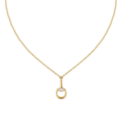 GUCCI - Collar Horsebit Colgante Diamante