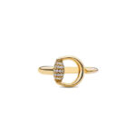 GUCCI - Anillo Abierto Horsebit con diamantes