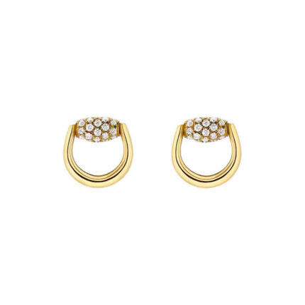 GUCCI - Pendientes de Tuerca Horsebit de Diamante