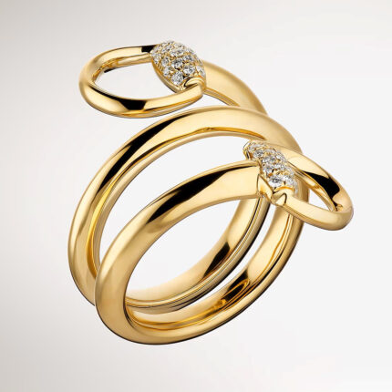 GUCCI - Anillo Horsebit Contrarié con Diamantes