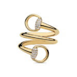 GUCCI - Anillo Horsebit Contrarié con Diamantes