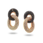 AMAYA - Pendientes Cadena Oro Rosa con Diamantes
