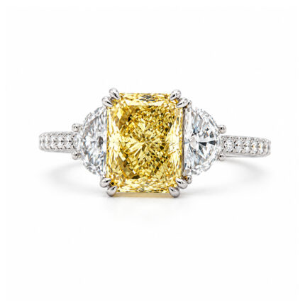 AMAYA - Sortija en Oro Blanco con Diamante Fancy