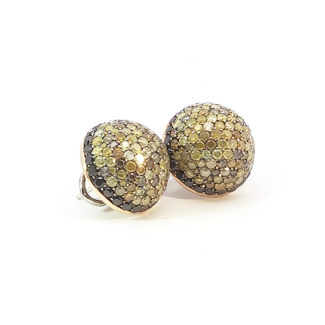 AMAYA - Pendientes en Oro Rosa con Diamantes Fancy AMAYA - Pendientes en Oro Rosa con Diamantes Fancy
