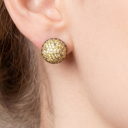 AMAYA - Pendientes en Oro Rosa con Diamantes Fancy