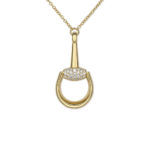 GUCCI - Collar Horsebit Colgante Grande Diamante