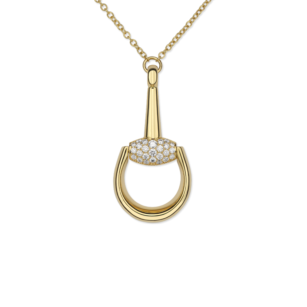 GUCCI - Collar Horsebit Colgante Grande Diamante GUCCI - Collar Horsebit Colgante Grande Diamante