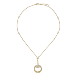 GUCCI - Collar Horsebit Colgante Grande Diamante