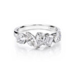 AMAYA - Anillo de Oro Blanco con Diamantes Multitalla