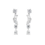 Pendientes de Oro Blanco con Diamantes Multitalla
