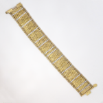 AMAYA - Brazalete en Oro Amarillo y Blanco con Diamantes